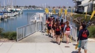 Participants walking down to the dock