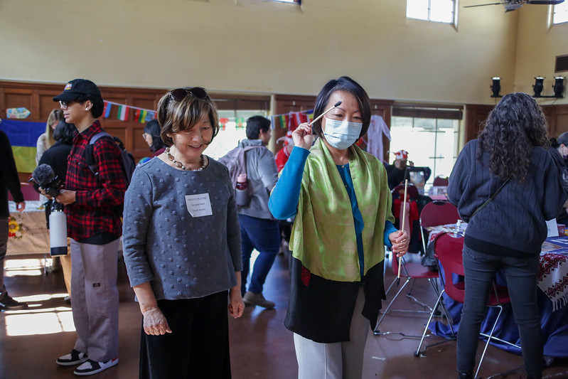 Sunghee Nam and colleague at event