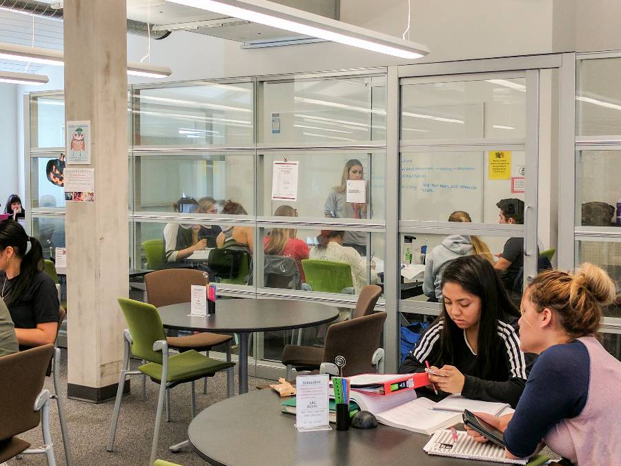 Students in the LRC