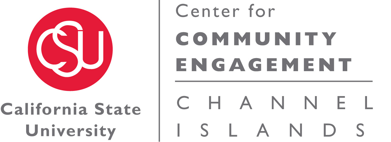 white background with red lettering for C S U and black lettering for Center for Community Engagement