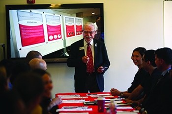 Hank Lacayo talks to Veteran Interns at their orientation session Hank Lacayo talks to Veteran Interns at their orientation session