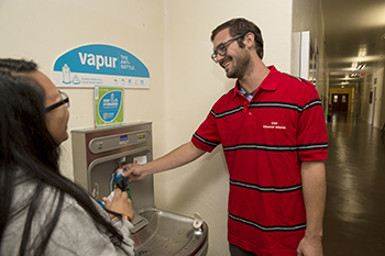 Water-refilling station in Bell Tower. Water-refilling station in Bell Tower.