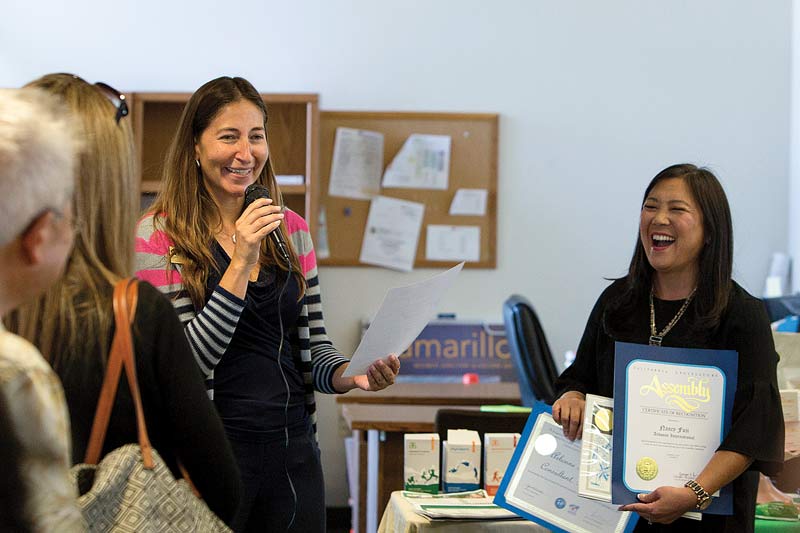 Tania Garcia recognizing Camarillo Chamber members Tania Garcia recognizing Camarillo Chamber members