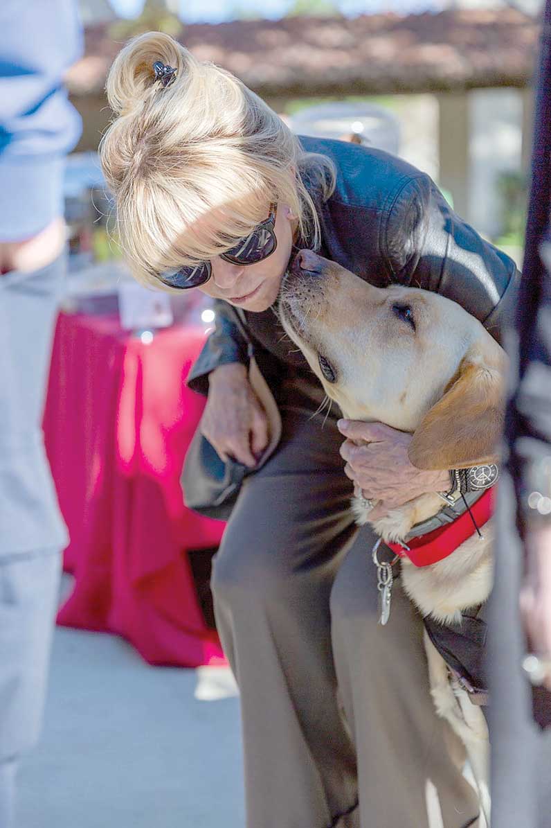 Elizabeth Rice Grossman and Doc share a moment.