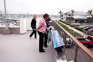 The back deck of the boating center The back deck of the boating center