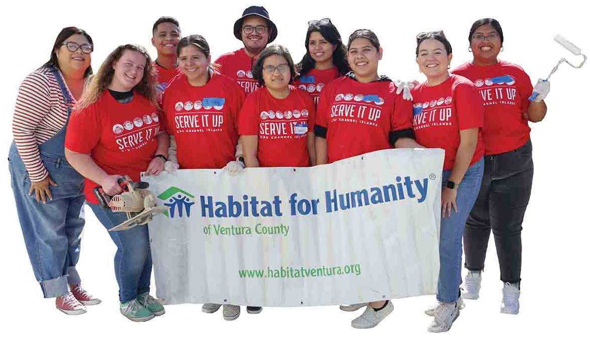 CSUCI students volunteer to build housing. CSUCI students volunteer to build housing.