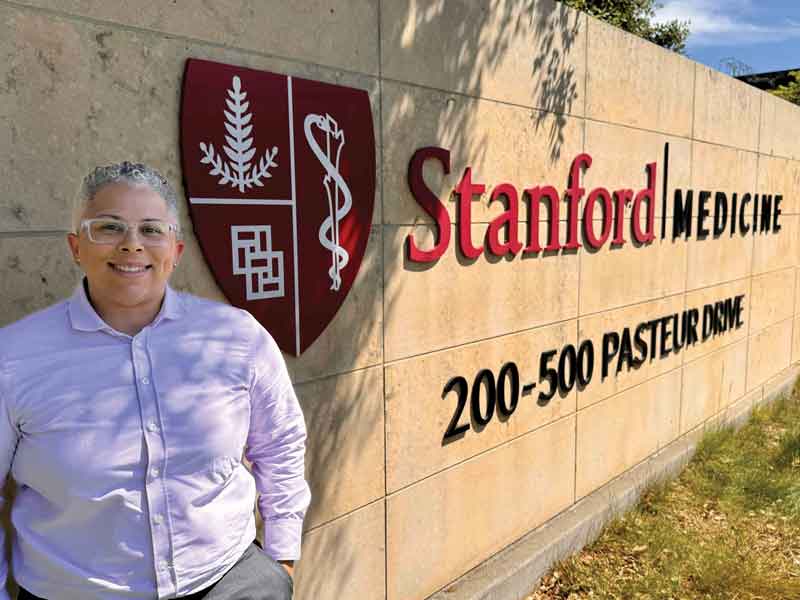 Dominique Burns works in histology, an integral part of healthcare in diagnosing diseases.