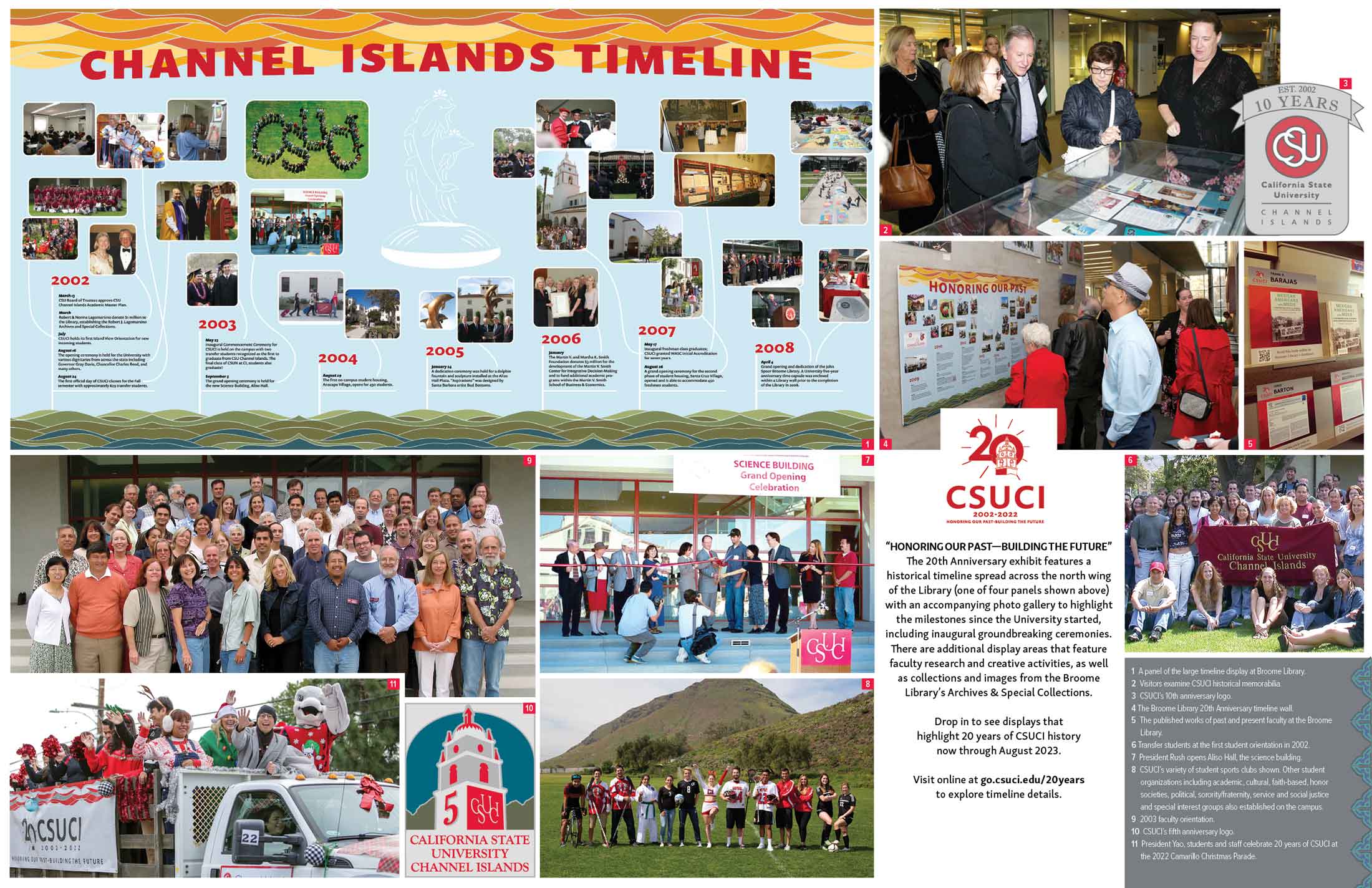 20 years of CSUCI photo collage 20 years of CSUCI photo collage