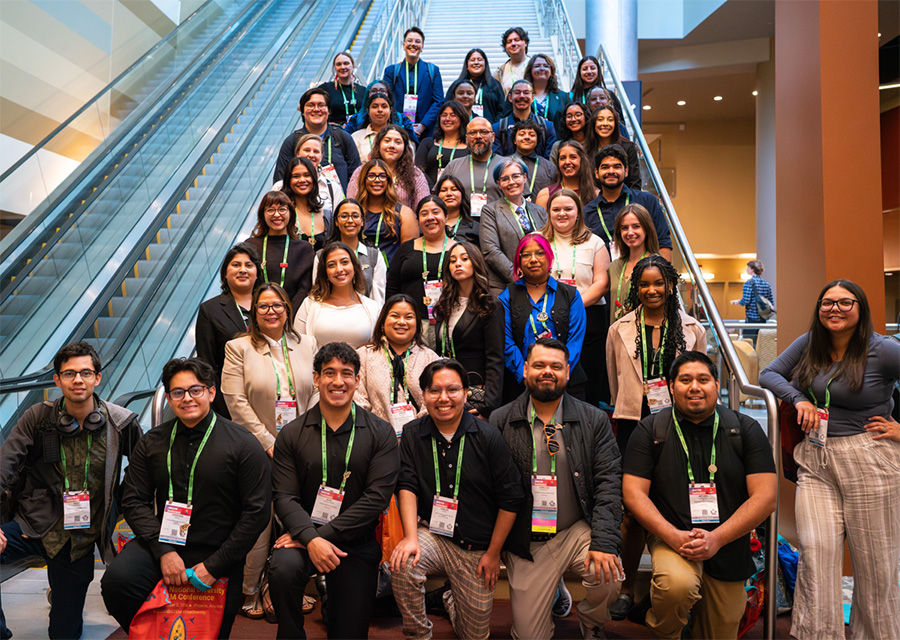 CSUCI students, faculty, and alumni pose for a photo at NDiSTEM