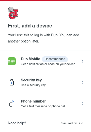 Duo Device Select Duo Device Select