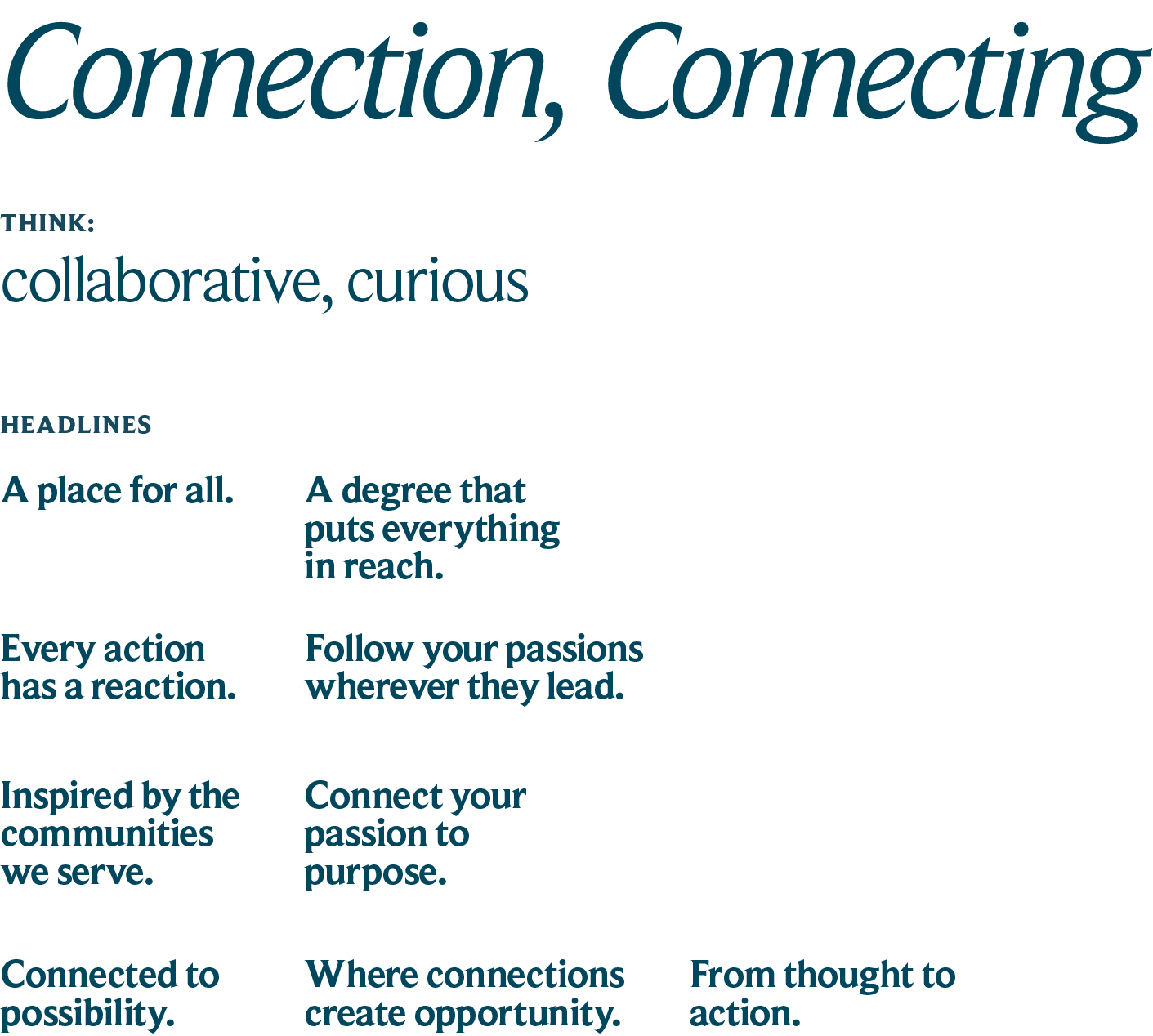 Connecting words