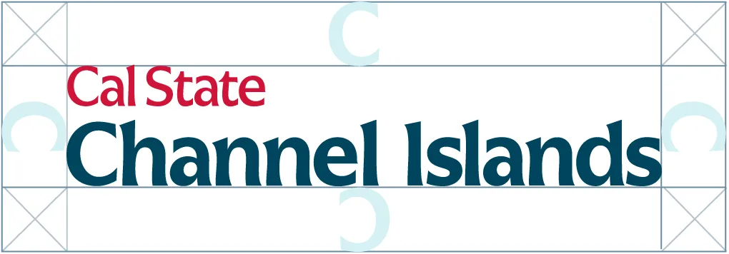 Wordmark with clear area