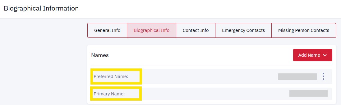 Primary Name