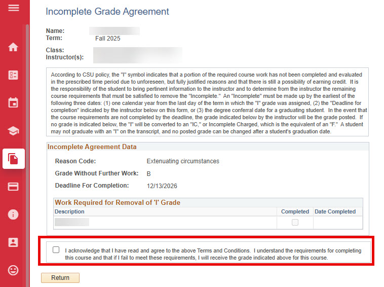 Incomplete Agreement Review