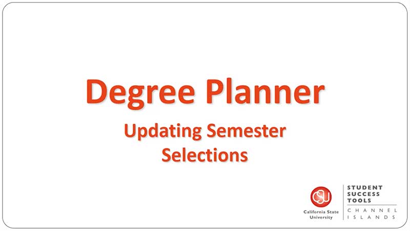 Updating Semester Selections