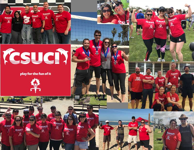 A collage of photos from the 2014 Ventura Corporate Games