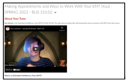 EMT module on canvas